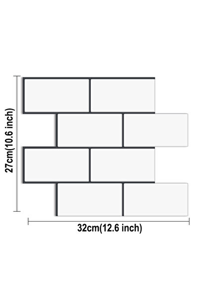 Choice 10 pieces VP200 10 Sheets Big Tiles Peel and Stick Wall Stickers Brick...