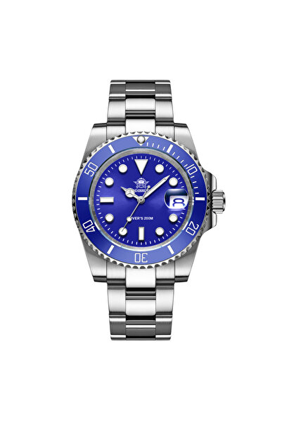 Choice6 blue steel ADDIESDIVE Men's Classic Watch with Ceramic Bezel 200m Wat...