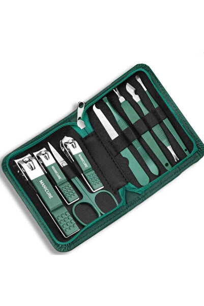 Choice4 B 9pcs set Green Stainless Steel Nail Clipper Sets 6-18 Pcs Manicure ...
