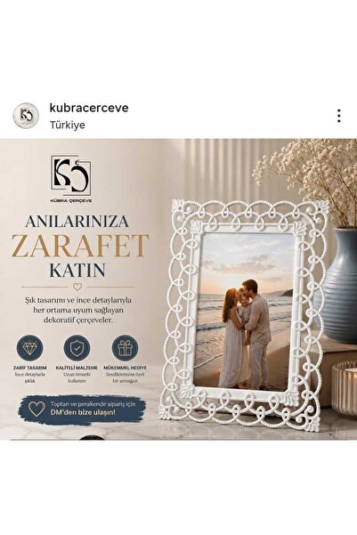 Çerçeve 3 Adet Aura Serisi Dekoratif Modern Fotoğraf Çerçevesi Beyaz Premium 15*21 Ölçülerinde