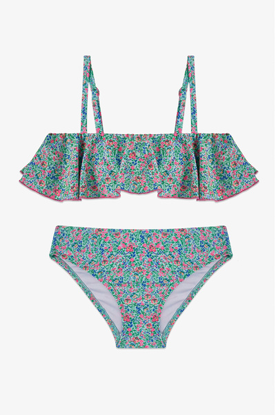 Penti Ditsy Bandeau-Bikini-Set mit knusprigem Blumenmuster für Mädchen