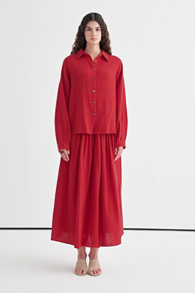 Moca Napoli Muslin Set Red