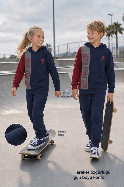 U.S. Polo Assn. U.S. Polo Assn Niebieski komplet dresowy dla chłopców