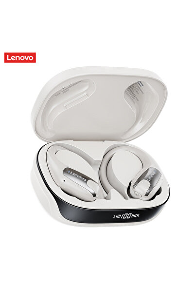 LENOVO سماعات أذن رياضية لاسلكية بلوتوث XT80 TWS بيضاء مع خطاف للأذن، سماعات ...