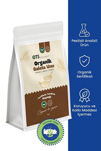 OTS Organik Galeta Unu 400 gr (Organik Sertifikalı, Pestisit Analizli)