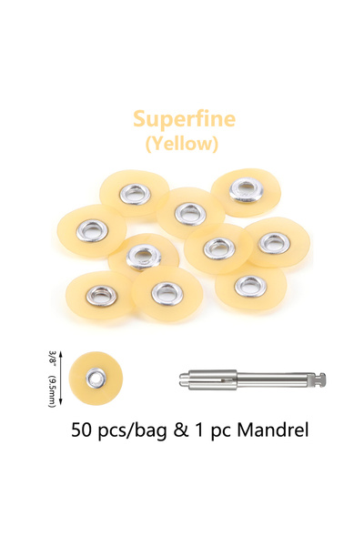 Choice7 9.5mm Super Fine 50Pcs/Bag Dental Finishing and Polishing Discs Compo...