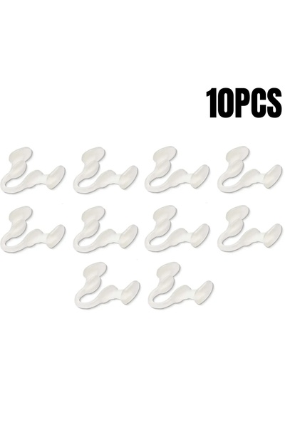 Choice6 مشبك أنف أبيض، 10 قطع، متوفر بمقاسات 2/4/6/8/10 قطع، مضاد للشخير، موس...
