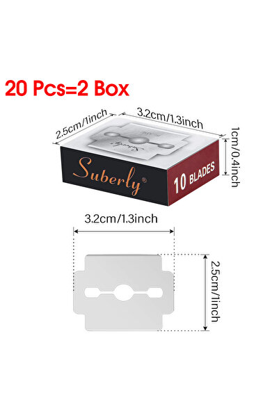 Choice1 20pcs(2box) Blades High-Quality Blades Silver Carbon Steel Replacemen...