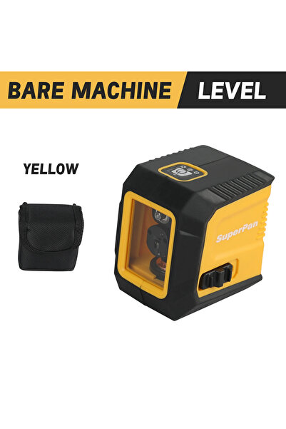 Choice yellow-No battery Laser Level Mini 2-Line Cross Green Light Horizontal...