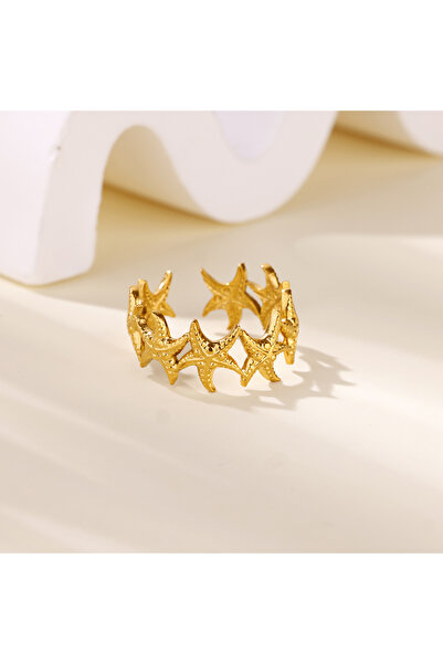 Choice 7 JZ7730G Gold Color Stainless Steel Delicate Flower Rings for Women F...