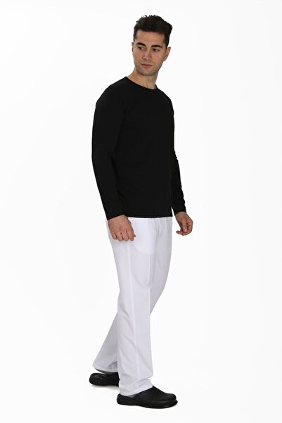 SAYGINLAR İŞ TEKSTİLİ Tricou cu mânecă lungă cu decolteu - Slim Fit