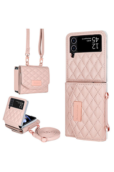 Choice For Samsung Z Flip 7 pink VIETAO Z Flip 8 Leather Wallet Phone Cases W...