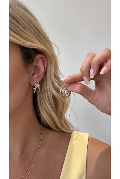 GLARE JEWELRY CO تصميم فاخر من الزركون، أقراط دائرية من الفولاذ المقاوم للصدأ...