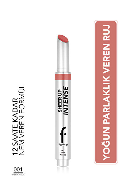 Flormar Sheer Up Intense Krem Dokulu Parlak Bitişli Jel Ruj - 001 Vibe Cheek