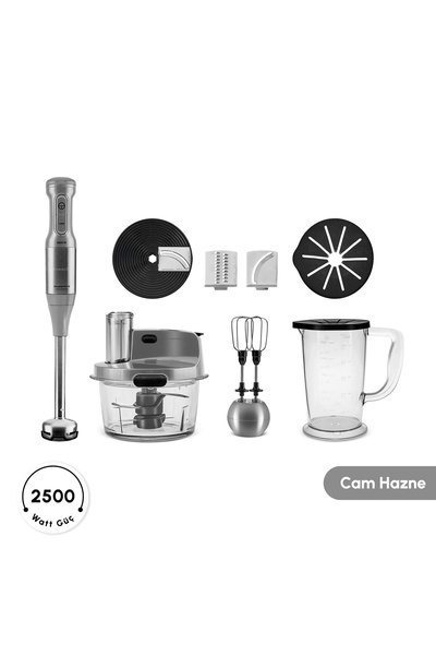 Karaca Mastermaid Prosteel 6 in 1 Long Blender Stand 6-Blade Glass Food Proce...