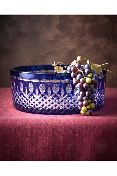 AKDEN STORE Cutting Decor Handcrafted Tableware Presentation Holder Glass Bowl