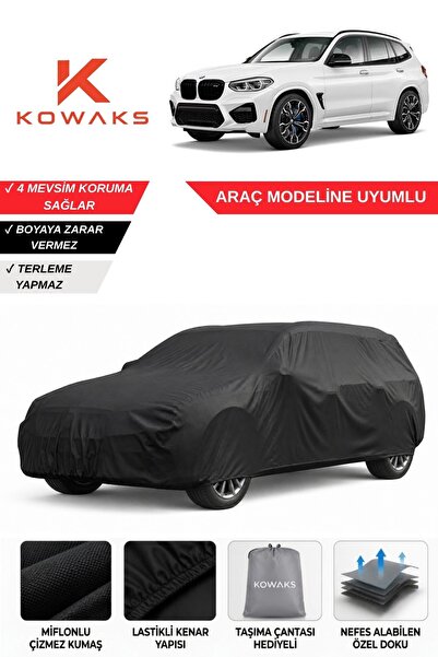 KOWAKS BMW X3 SUV Oto Branda, Araba Brandası, Siyah