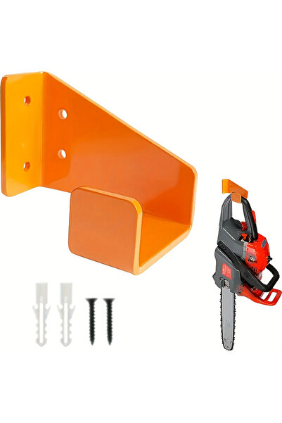 Choice Orange Garage Chainsaw Wall Mounted Chainsaw Frame with Anchor and Scr...