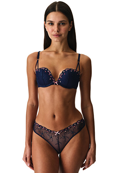 Penti Marineblauer Daphne Push-Up-BH mit Stützfunktion