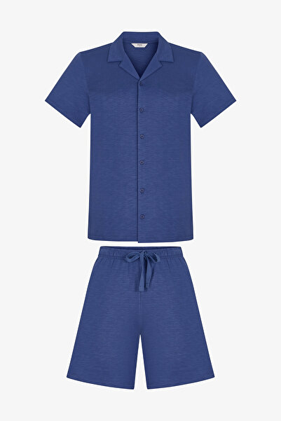 Penti Men's Tide Lounge Short Sleeve Shirt Pants Pajama Set