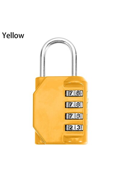 Choice yellow Metal Code Lock 4 Dial Digit Password Lock Resettable Combinati...