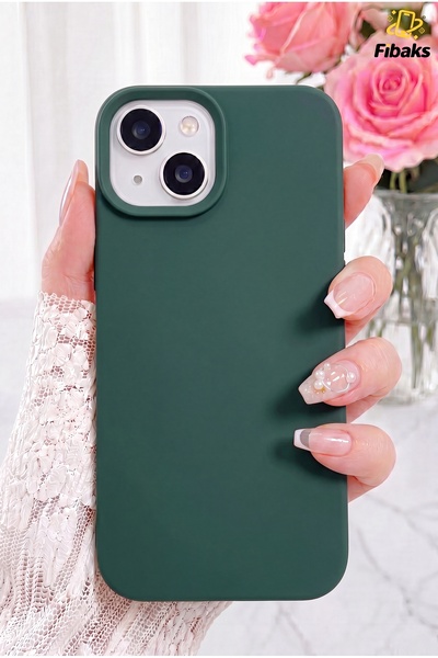 Fibaks iPhone 13/14 Kılıf Içi Kadife Lansman Silinebilir Renkli Yumuşak Silik...