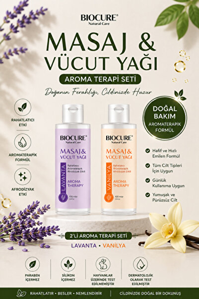 Biocure Relaxing Aromatherapy Massage Oil 2 Candidates in One Mix Body Care