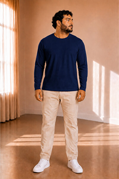 sngl tekstil Men's Long Sleeve Interlock Oversize Sweatshirt S-M-L-Xl-2Xl