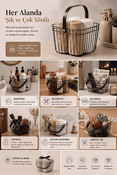 AKSWSUAR Metal Basket