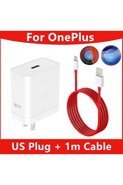 choice2 US Plug - 1m Cable US Plug 80W SuperVooc Fast Charger For 9 9R 10 Pro...