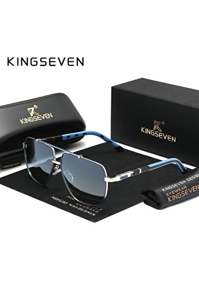 Choice Clear Blue KINGSEVEN New Luxury Sunglasses Men UV400 Square Large Fram...