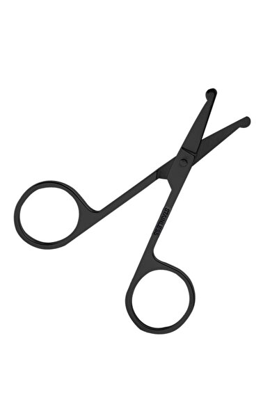 Choice black Unisex Stainless Steel Black Round Head Safe Nose Hair Scissors ...