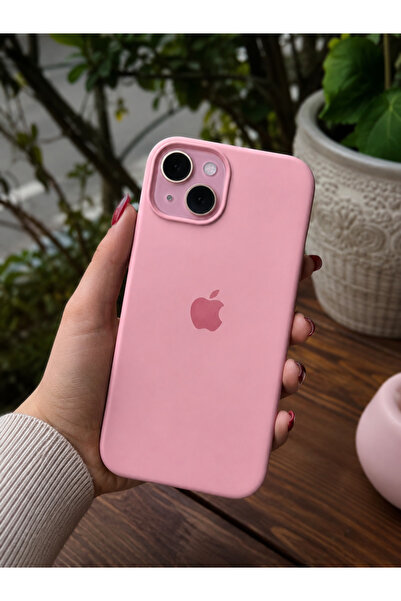 luxewear iPhone 15 Uyumlu Silikon İçi Kadife Lansman Telefon Kılıfı