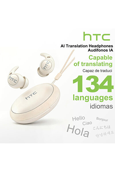 choice2 سماعات أذن بلوتوث بيضاء بتقنية الذكاء الاصطناعي HTC NE76، سماعات أذن ...