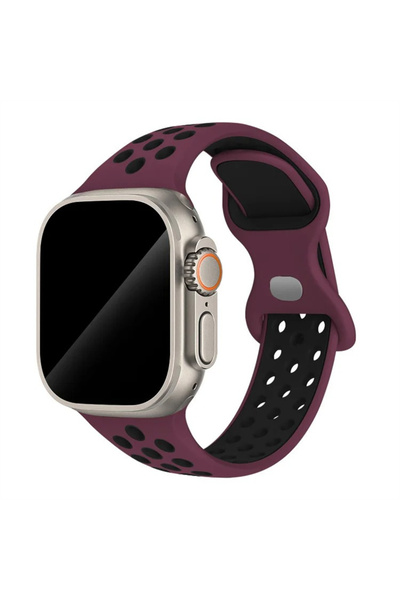 CHOICE100 42mm 44mm 45mm 49mm 9 Wine Red Black Sport Strap for Watch Band 44m...