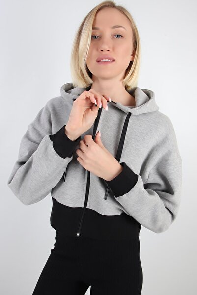 ALEXANDERGARDI HOODED SHARDONED CROP CARDIGAN (B23-31303)