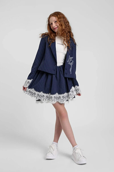 HAUSEkids 10-14 Years Old Nişantaşı Iconıque Girls' 3-Piece Set - Navy Blue