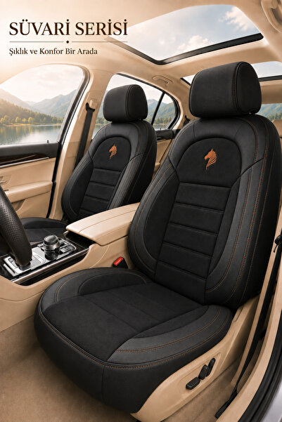 TROBUS Renault Clio 4 2012-2019 Uyumlu Süvari Serisi Tay Tüyü Siyah Kahve Pre...