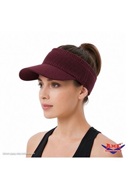 AXE SPORTSWEAR Βουργουνδία εύκαμπτο καπέλο προσωπίδας Uv αντηλιακό καθημερινό...