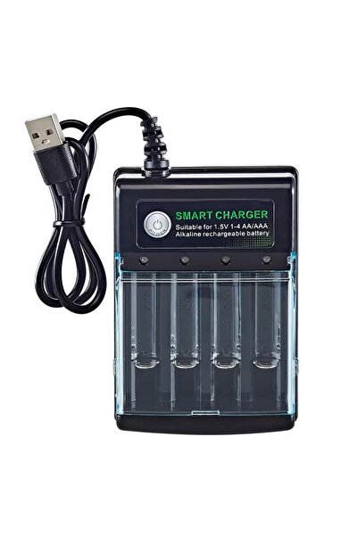 Choice USB Charger 1.5V USB 4 Slots Charger Independent Charging AA Alkaline ...