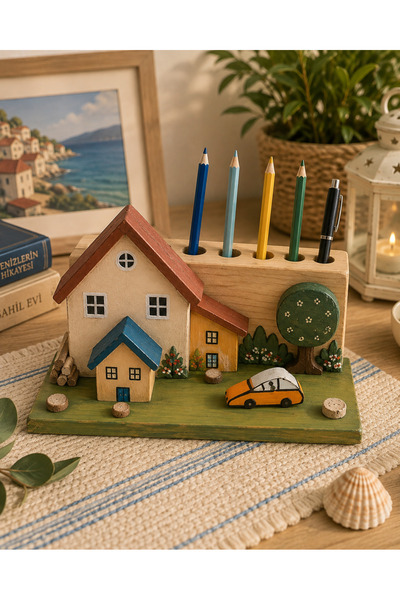 ELSA Wooden Village Concept Pen Holder
