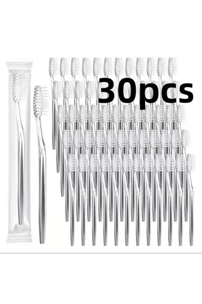 Choice 30 PCS 30 Individually Packaged Disposable Travel Toothbrushes, Soft H...