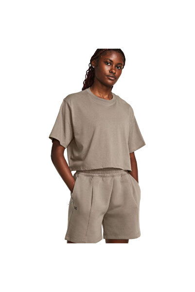 Under Armour CAMPUS BOXY CROP SS 1383644-200 Μπεζ