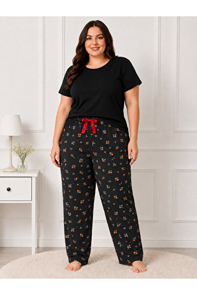 Lady Queen Bamboo Stretch Fabric Ring Viscose Oversized Elastic Waist Pajama ...