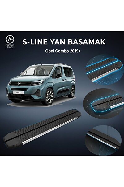 beyaztuning Opel Combo E Kısa S-Line Premium Krom Yan Basamak 2019 Sonrası