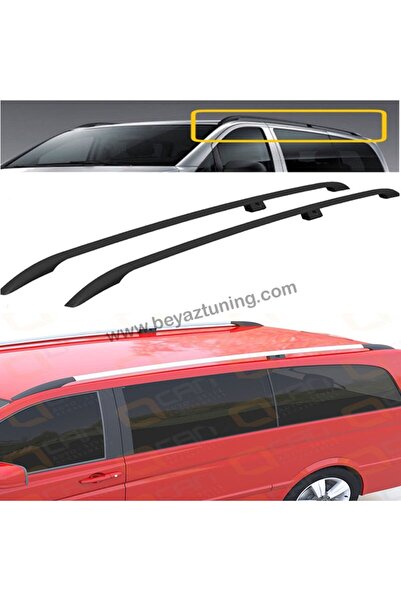 beyaztuning Mercedes Vito Üst Port Bagaj Tavan Çıtası Siyah 2004-2021
