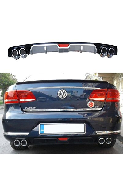 Universal Volkswagen Passat B7 Difüzör Arka Tampon Eki 4 Egzoz Çıkışlı