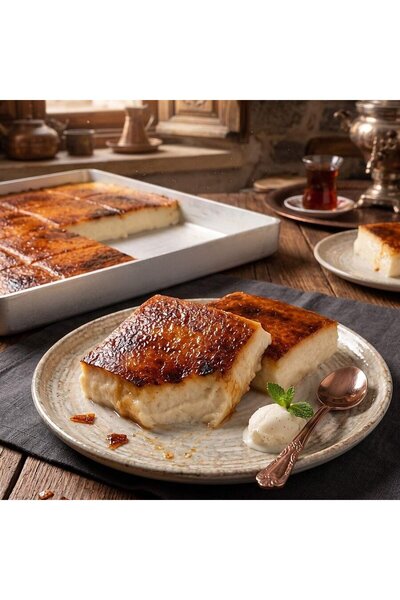 dinckitchen Thick Aluminum Kazandibi and Dessert Tray 35×45×3 cm 35X45X4 cm 2000 Gr