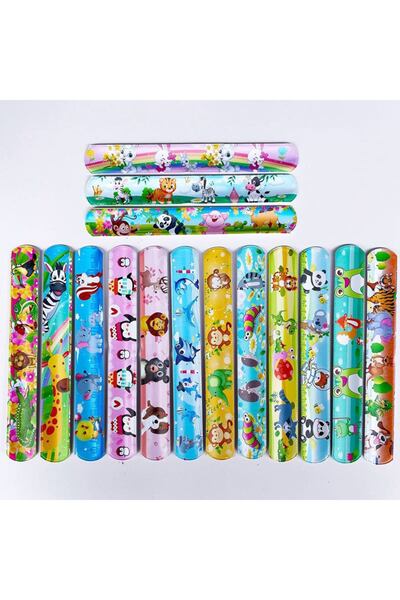 Choice3 Random 20pcs Amimal 20PCS Dinosuar Slap Bracelets Kids Mermaid Unicor...