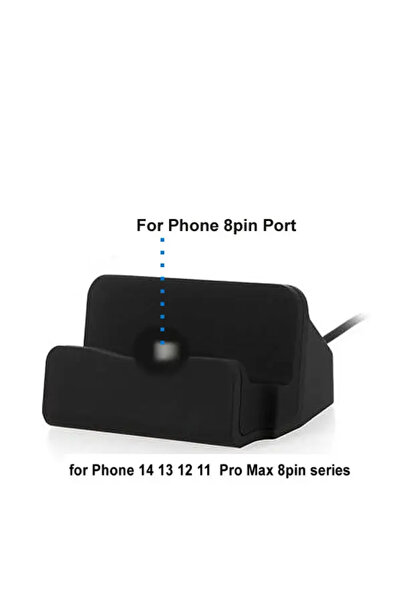 Choice13 Black-for iOS 8pin USB Data Dock Charger Base For iPhone 15 14 13 12...